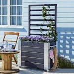 Blomsterkasse PLUS Cubic med espalier Svart 87x50x155 cm