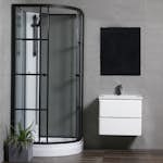 Dusjkabinett Bathlife Betrakta 90x90 Svart/Hvit