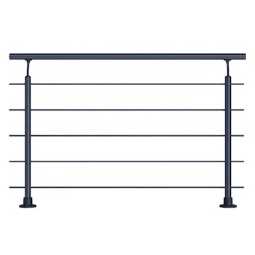 Rekkverk Dolle Clean Black Gulvmontert