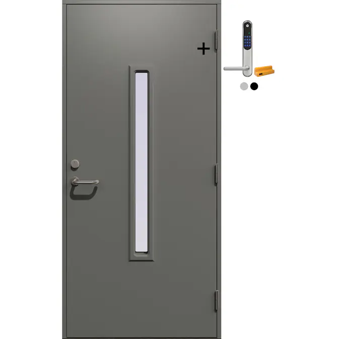 Ytterdør Gilje Herakles eXtra med Dekorlaminat med Yale Doorman Classic Home