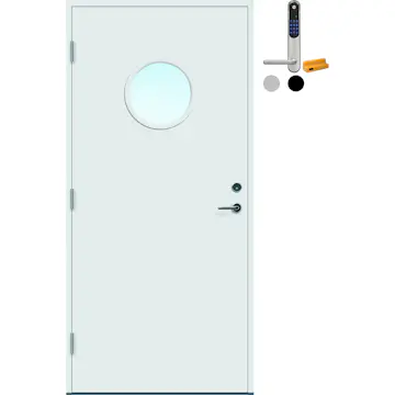 Ytterdør Bygg1 Stavanger Thermoisolert med Yale Doorman Classic Home