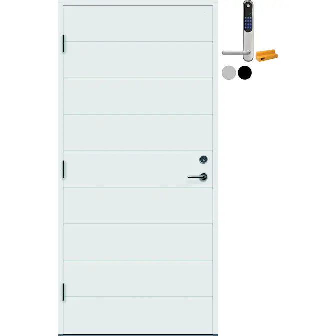 Ytterdør Bygg1 Tau med Yale Doorman Classic Home