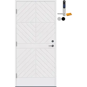 Ytterdør Bygg1 Tinn med Yale Doorman Classic Home