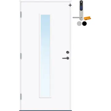 Ytterdør Bygg1 Volda Thermoisolert med Yale Doorman Classic Home