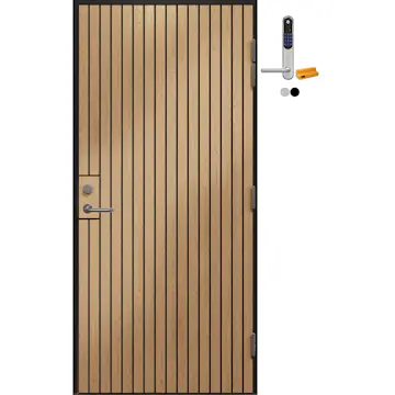 Ytterdør Gilje Trym Tett med Dekorlaminat med Yale Doorman Classic Home