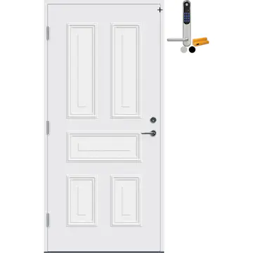Ytterdør Bygg1 Lista med Yale Doorman Classic Home