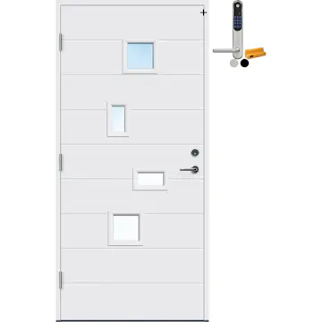 Ytterdør Bygg1 Lofoten Thermoisolert med Yale Doorman Classic Home