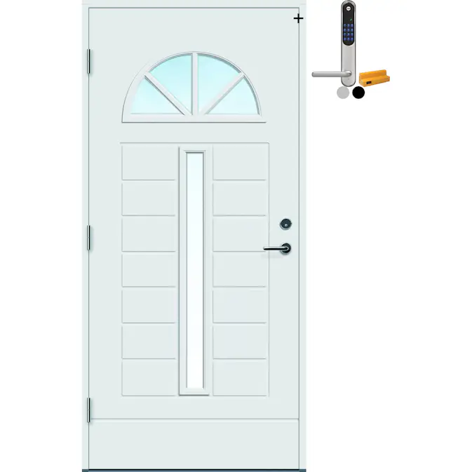 Ytterdør Bygg1 Lyngdal med Yale Doorman Classic Home