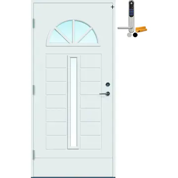 Ytterdør Bygg1 Lyngdal med Yale Doorman Classic Home