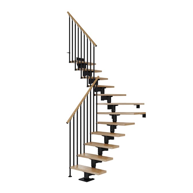 Plassbesparende Trapp Dolle Cork Eik 1/4-Sving Classic III