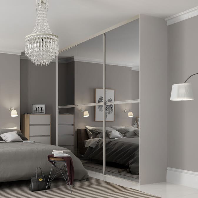 Skyvedør Lundbergs Decotique Speil 2 Paneler