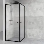 Dusjhjørne Macro Design Empire Hjørne Sort Linjeglass