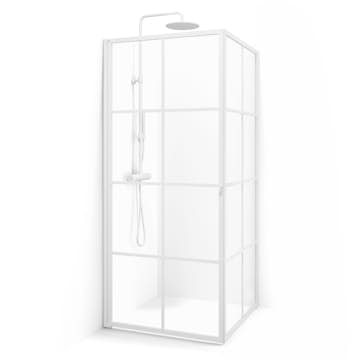 Dusjhjørne Macro Design Empire Hjørne Klart Glass Med Sprosser