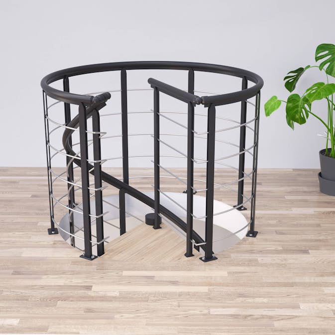 Rekkverk Dolle Spiral Design Rund