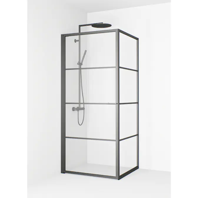 Duschhörn Macro Design Empire Swing Klarglas med Spröjs