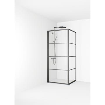 Dusjhjørne Macro Design Empire Swing Klart Glass med Sprosser