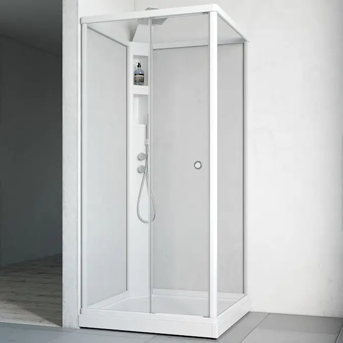 Duschkabin Macro Design Flow Front med Infälld Blandare