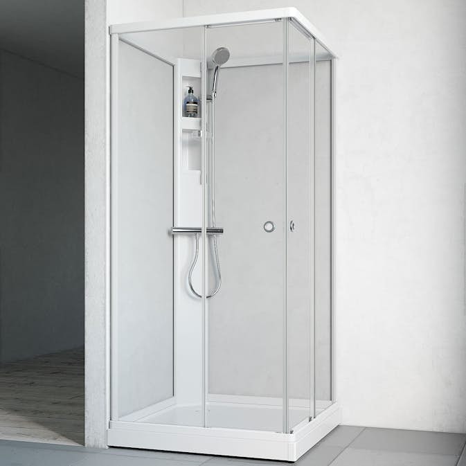 Dusjkabinett Macro Design Flow Rett med Armatur