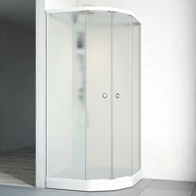 Dusjkabinett Macro Design Flow Semi med Innfelt Armatur