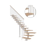 Hovedtrapp Dolle Dubai Bøk Oljet 1/4-Sving Classic IIII