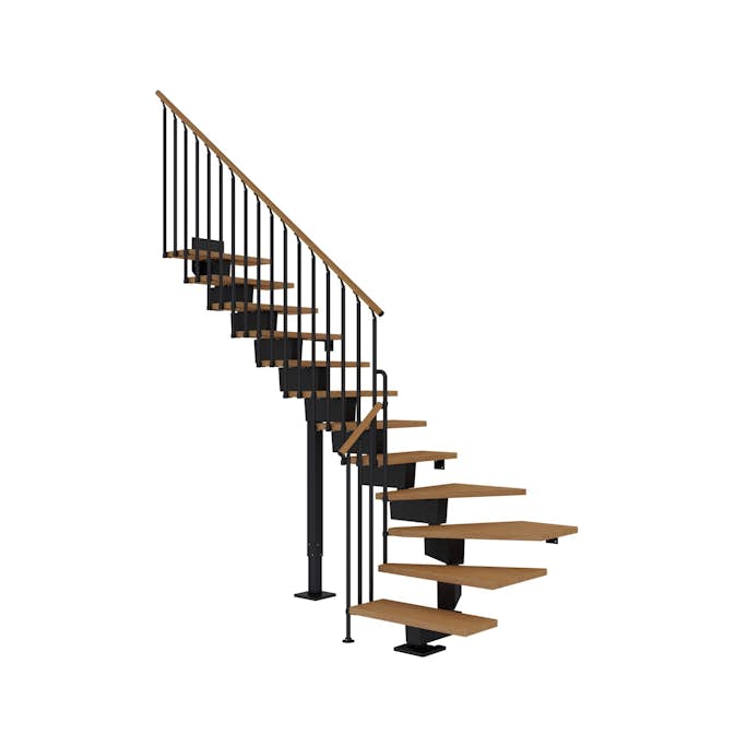 Hovedtrapp Dolle Dubai Eik Oljet 1/4-Sving Classic III