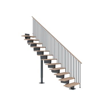 Hovedtrapp Dolle Dubai Eik Hvitoljet Rett Classic IIII