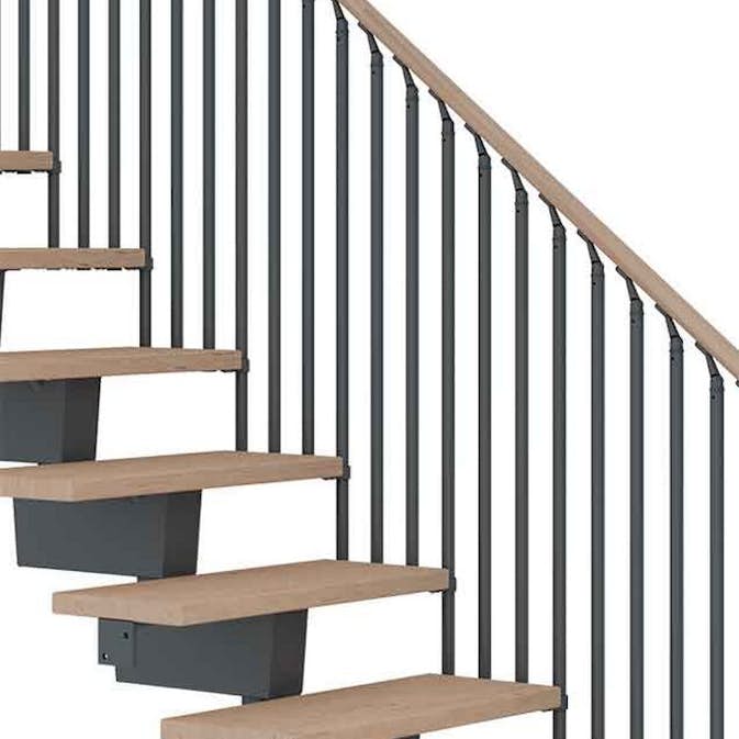 Ekstra Trapperekkverk Dolle Dubai Classic IIII Eik Hvitoljet