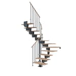 Hovedtrapp Dolle Dubai Eik Hvitoljet 1/2-Sving Classic III