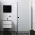 Dusjhjørne Bathlife Allsidig Rett Dør + Rett Dør Frostet Glass