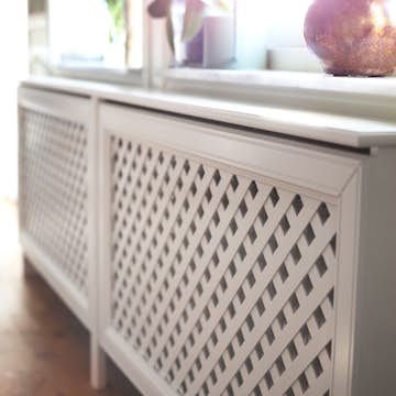 Radiatorskjuler Lundbergs Klara Hvit