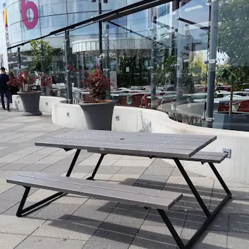 Picknickbord Eden Wood Stockholm Svart Stativ