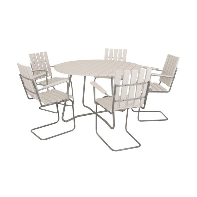 Spisegruppe Eden Wood Amanda Ø120 cm med 5 Stoler