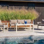 Hagegruppe Eden Wood Ransvik Utemøbler Greige av Svensk Norrlandsfuru