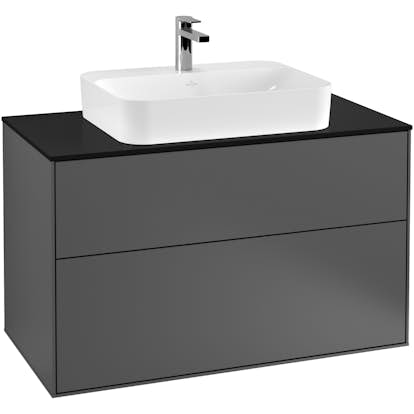 Tvättställsskåp Villeroy & Boch Finion med 2 Lådor och Bänkskiva för Ytmonterat Tvättställ