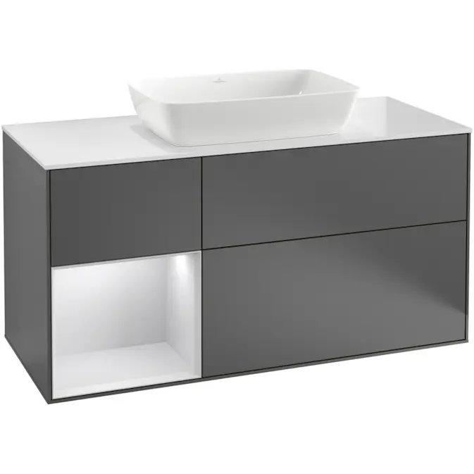 Tvättställsskåp Villeroy & Boch Finion med 3 Lådor Hylla och Bänkskiva för Fristående Tvättställ från Artis & Collaro