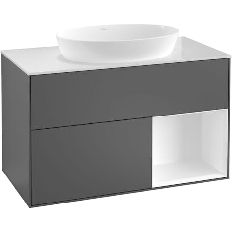 Tvättställsskåp Villeroy & Boch Finion med 2 Lådor Hylla och Bänkskiva för Fristående Tvättställ från Artis & Collaro