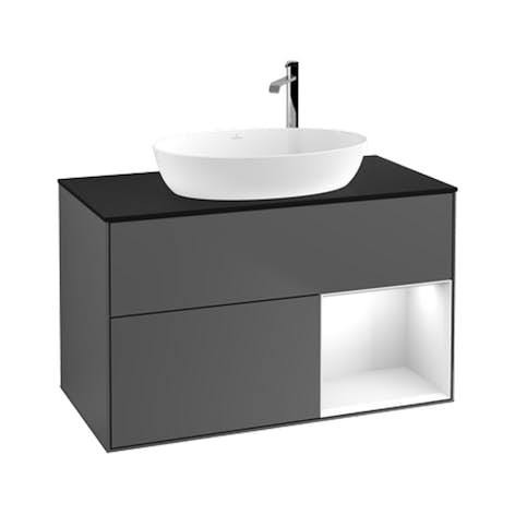 Tvättställsskåp Villeroy & Boch Finion med 2 Lådor Hylla och Bänkskiva för Fristående Tvättställ från Artis & Collaro