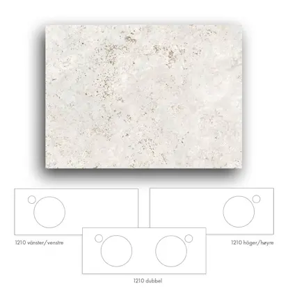 Bänkskiva Macro Design Crown+ Dekton 1210 till Tvättställsskåp Crown