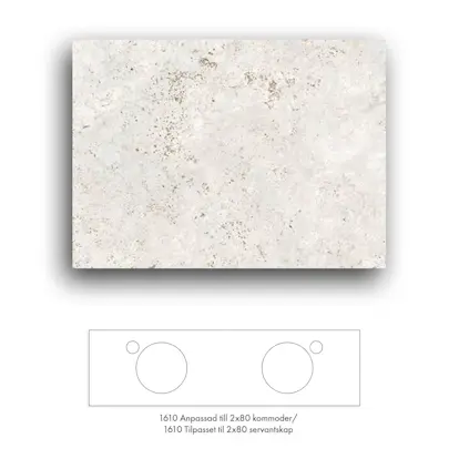 Bänkskiva Macro Design Crown+ Dekton 1610 till Tvättställsskåp Crown