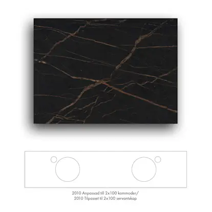 Bänkskiva Macro Design Crown+ Dekton 2010 till Tvättställsskåp Crown