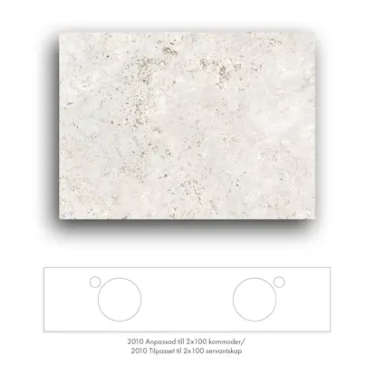 Bänkskiva Macro Design Crown+ Dekton 2010 till Tvättställsskåp Crown