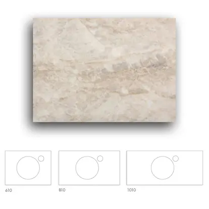 Bänkskiva Macro Design Crown+ Dekton 610 till Tvättställsskåp Crown