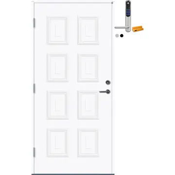 Ytterdør Bygg1 Fevik Thermoisolert med Yale Doorman Classic Home