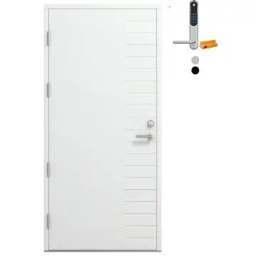 Ytterdør Bygg1 Fjell 06 Hvit med Yale Doorman Classic Home