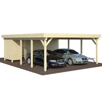 Bod Palmako 10,9 m2 til Carport Karl 40,6 m2