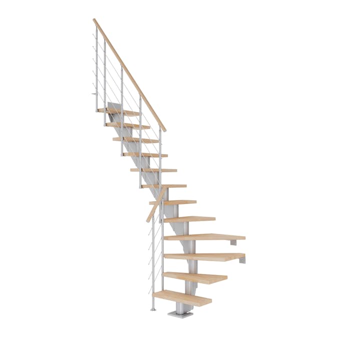 Plassbesparende Trapp Dolle Frankfurt Bøk Oljet 1/4-Sving Style6