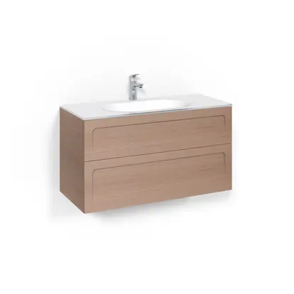 Tvättställsskåp Macro Design Crown Shape Med Glastvättställ