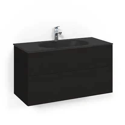 Tvättställsskåp Macro Design Crown Plain Med Glastvättställ