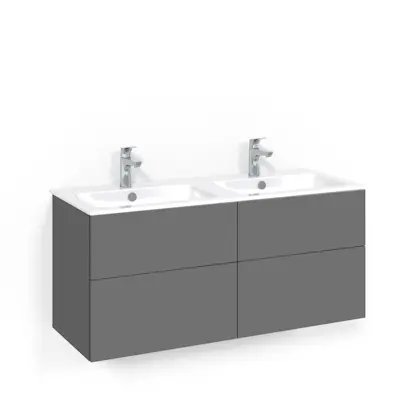 Tvättställsskåp Macro Design Crown Plain med Dubbelt Tvättställ