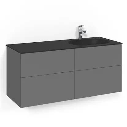 Tvättställsskåp Macro Design Crown Plain Med Glastvättställ